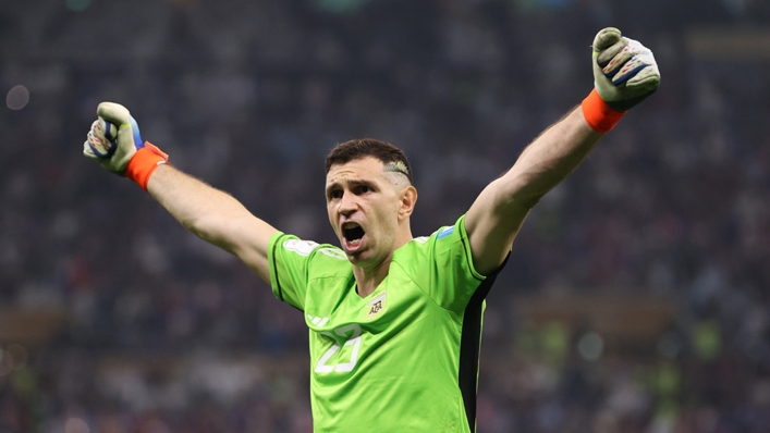 Argentina and Villa goalkeeper Emiliano Martinez