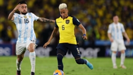 Byron Castillo in action for Ecuador during World Cup qualifying