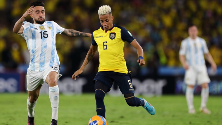 Byron Castillo in action for Ecuador during World Cup qualifying