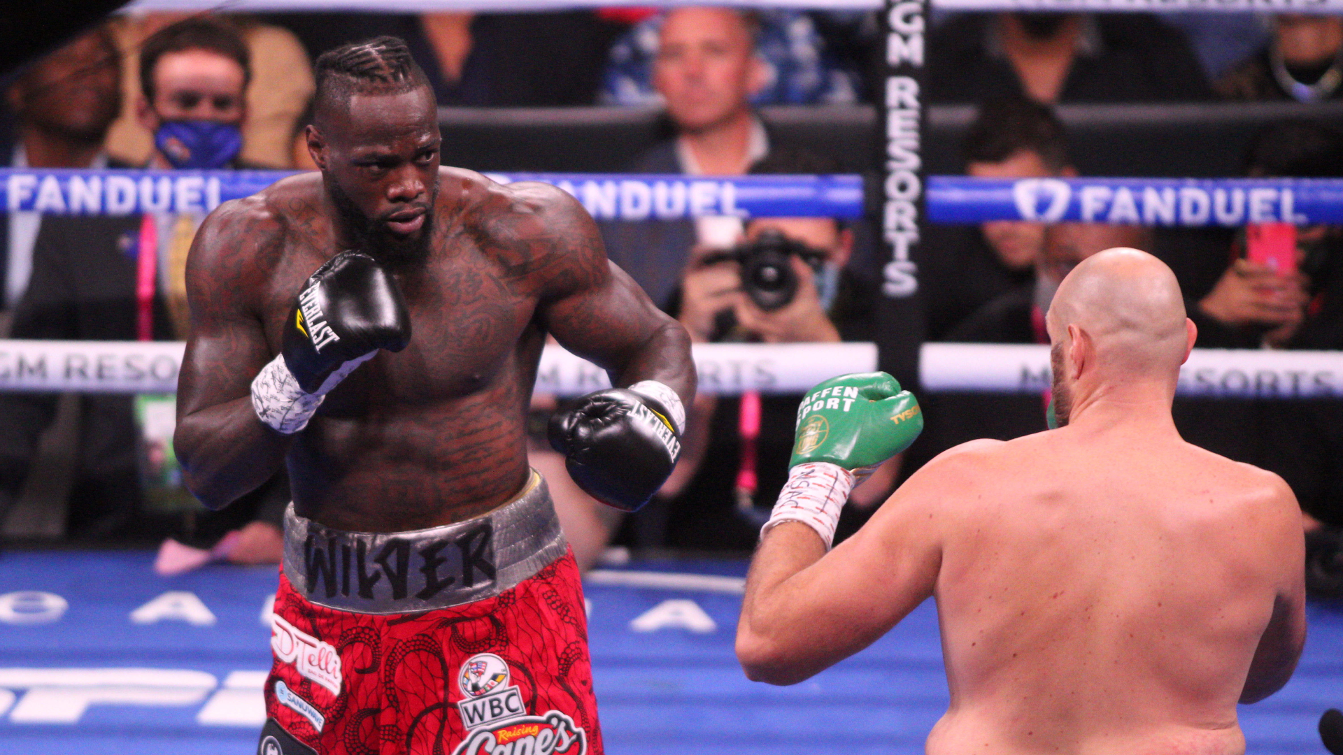 Deontay Wilder was knocked down by Tyson Fury in the 11th round of his last bout