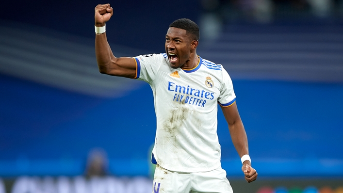 David Alaba starts Real Madrid's Champions League final against Liverpool