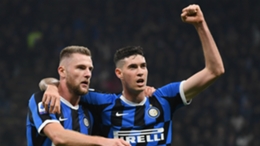 Milan Skriniar (L) and Alessandro Bastoni (R) have both been linked with moves away from Inter