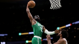 Jaylen Brown goes up for a shot for the Boston Celtics.