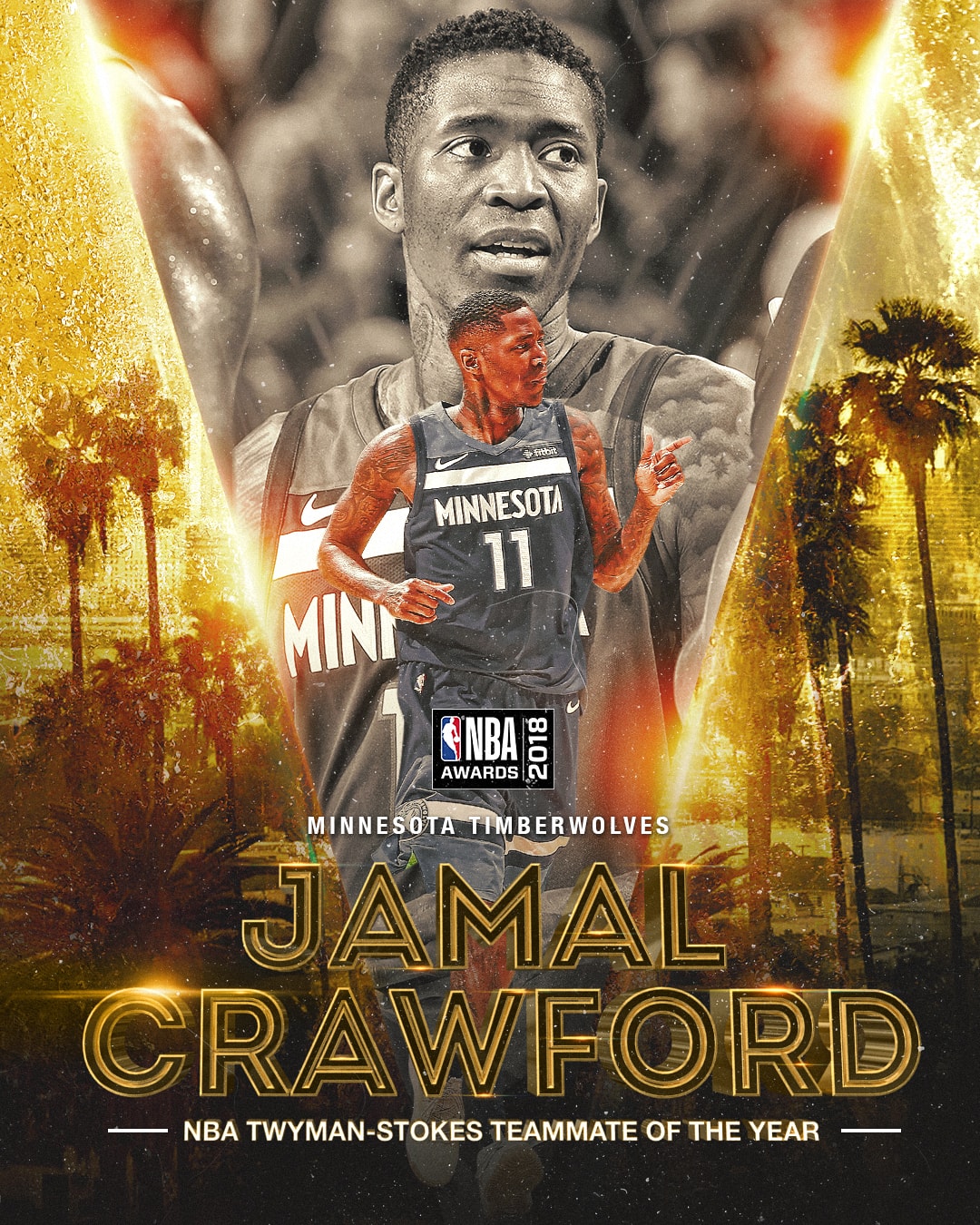 2018 NBA Awards NBA Twyman-Stokes Teammate of the Year Award Jamal Crawford