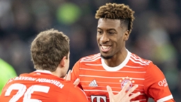 Kingsley Coman and Thomas Muller were on target in the win against Wolfsburg