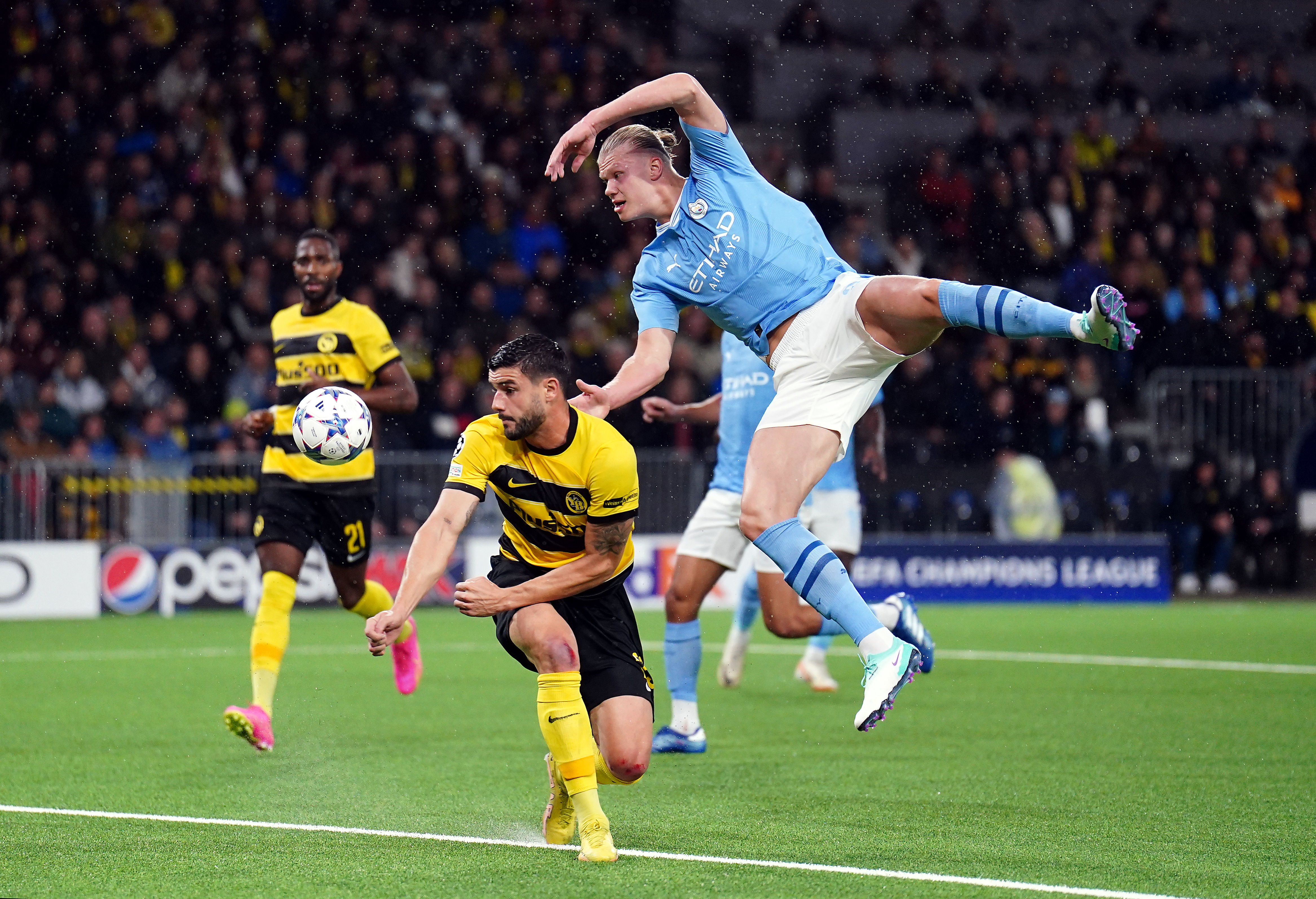 Manchester City too good for Young Boys as Erling Haaland scores twice
