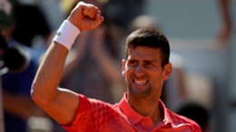 Novak Djokovic celebrates beating Juan Pablo Varillas (Thibault Camus/AP)