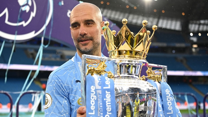 Pep Guardiola has led Manchester City to four Premier League titles
