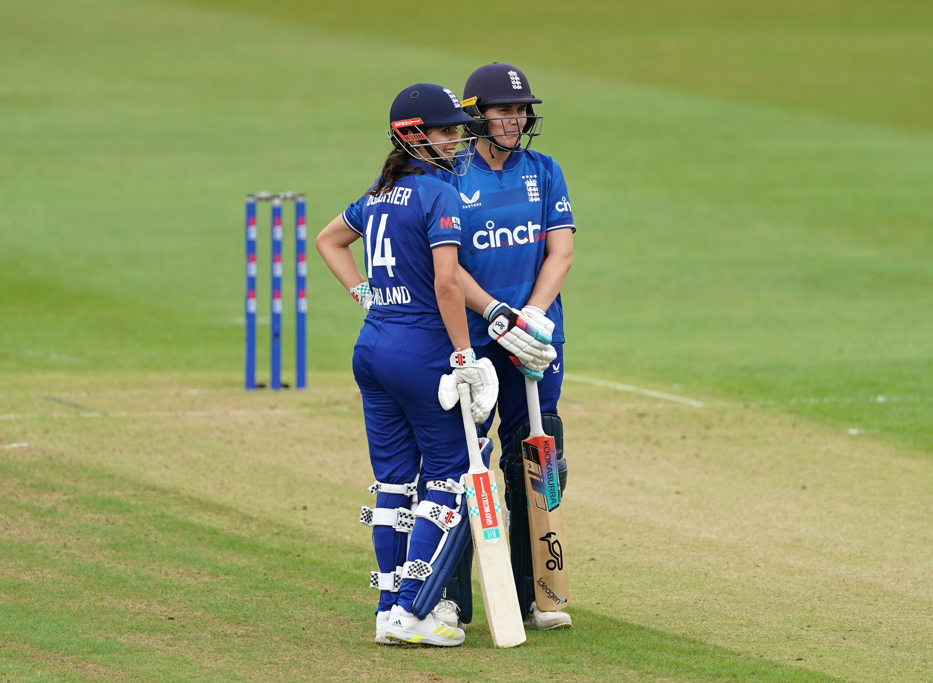 Maia Bouchier and Nat Sciver-Brunt starred for England (Joe Giddens/PA)