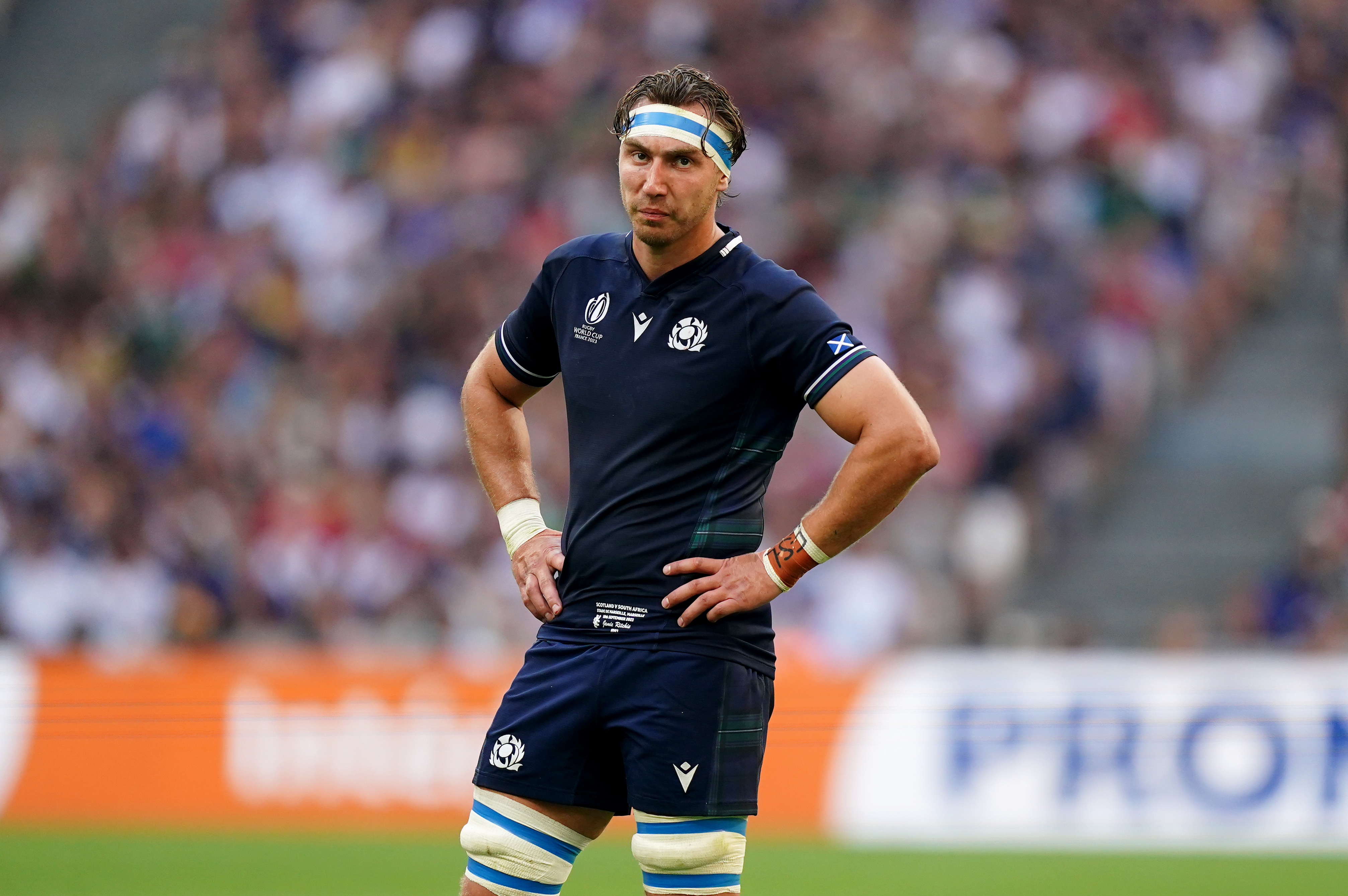 Jamie Ritchie in action for Scotland