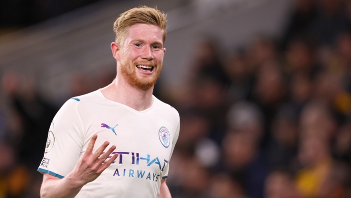 Kevin De Bruyne ran riot with four goals against Wolves in midweek