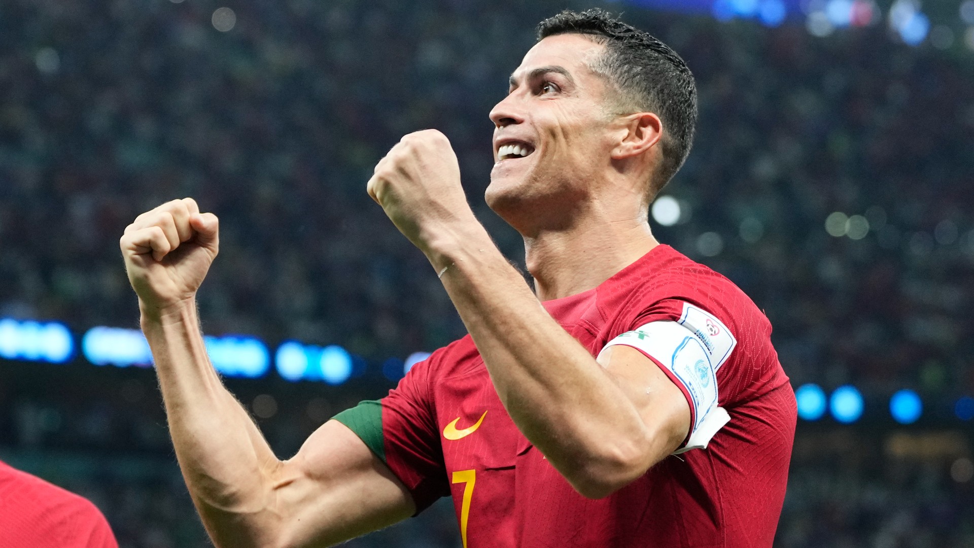 Cristiano Ronaldo celebrates a goal for Portugal