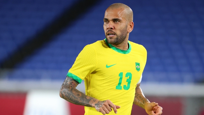 Dani Alves playing in Olympics final for Brazil