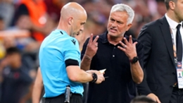 Jose Mourinho questions referee Anthony Taylor’s officiating during the Europa League final (Adam Davy/PA)