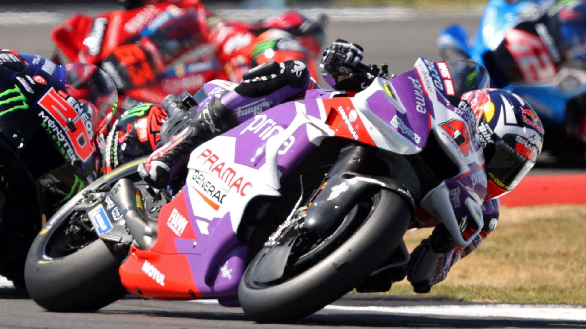 Johann Zarco crashed from the lead at Silverstone
