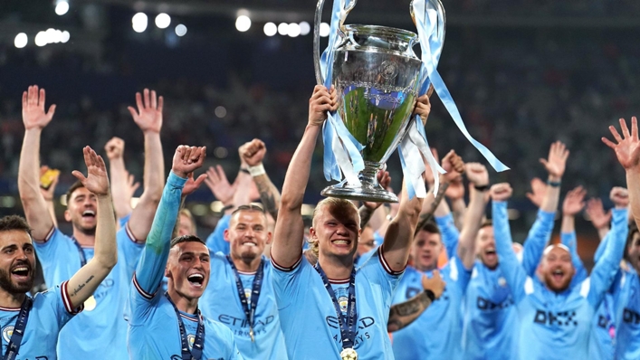 Manchester City were crowned European champions on Saturday night (Martin Rickett/PA)
