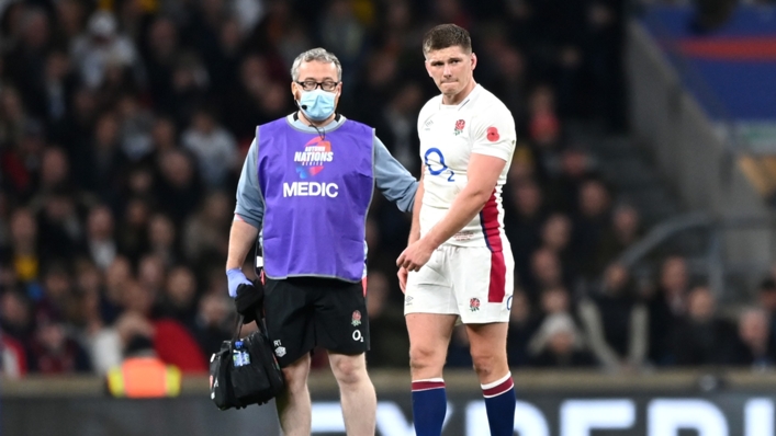 Owen Farrell leaves the field during England's win over Australia