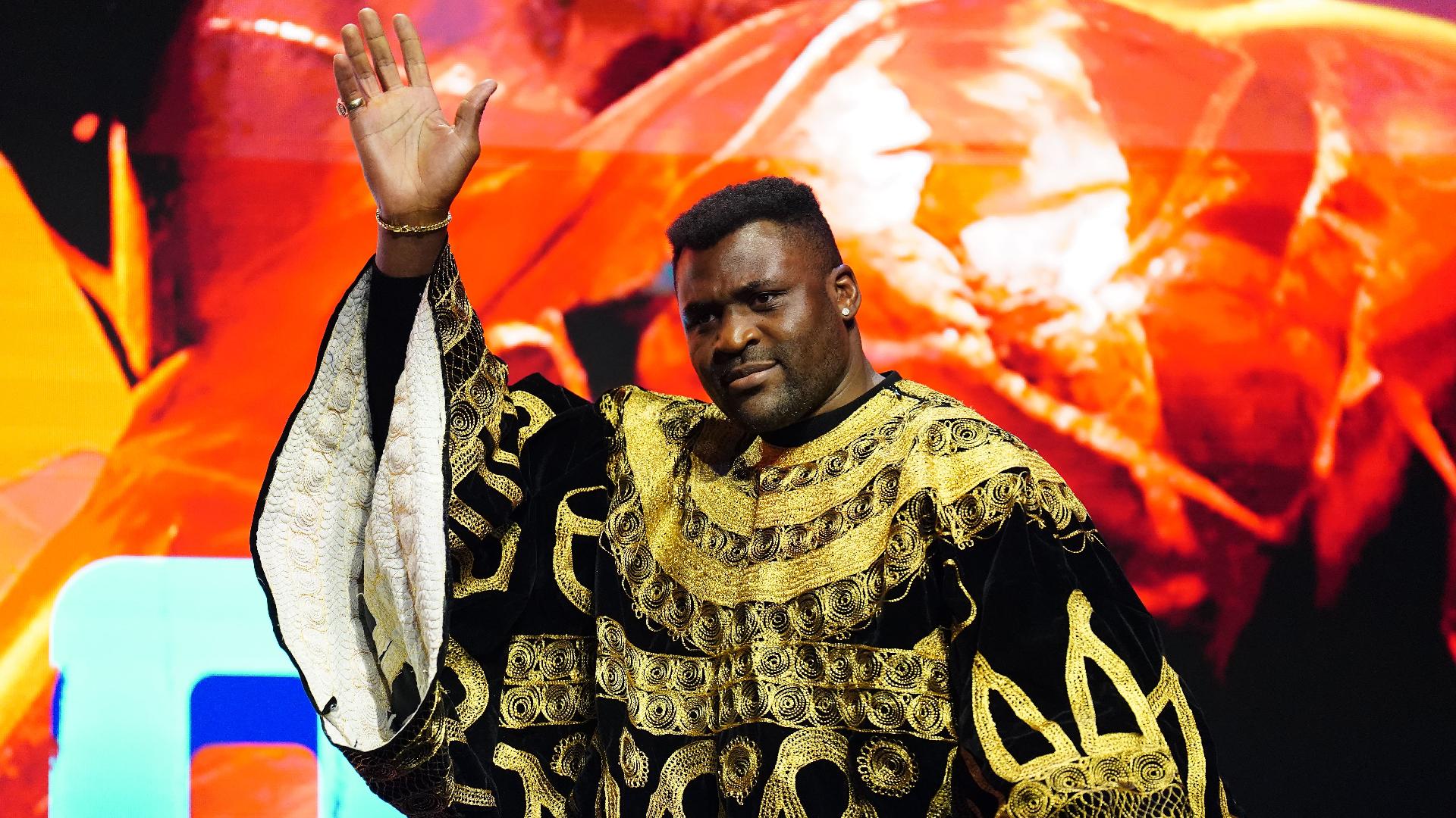 Francis Ngannou hits out at Tyson Fury at Anthony Joshua fight press conference