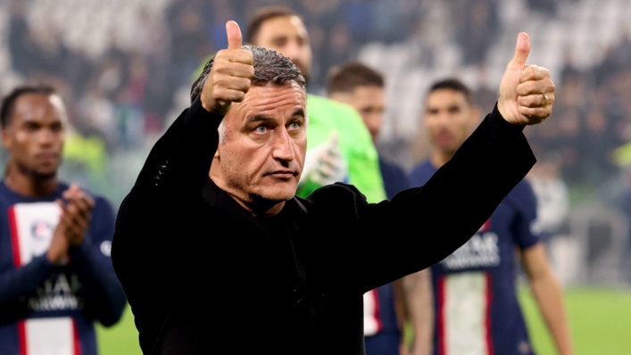 Christophe Galtier looked on the bright side of PSG's Champions League situation