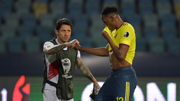 Gianluca Lapadula and Yerry Mina