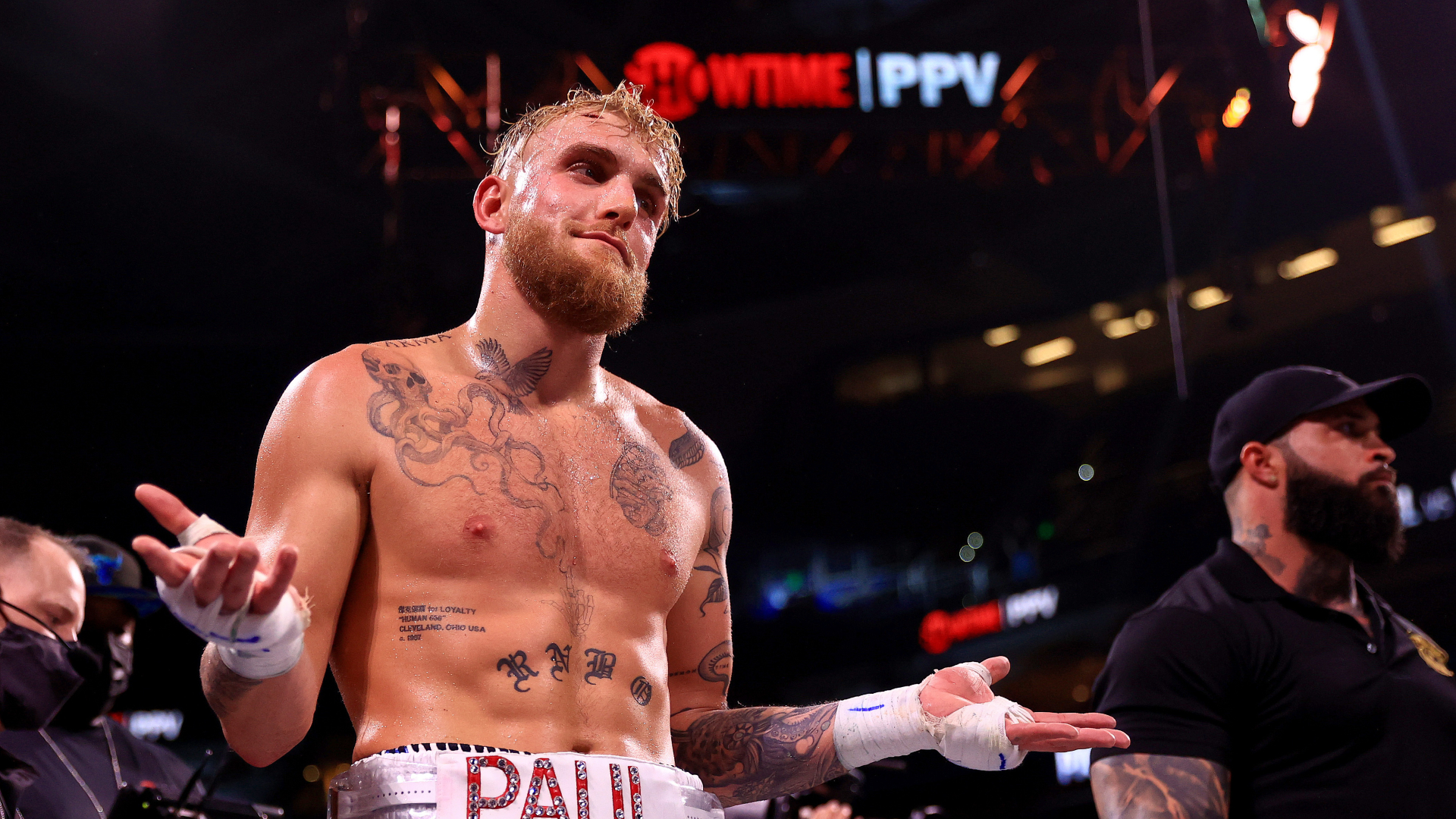 Jake Paul knocked out Tyron Woodley in their rematch