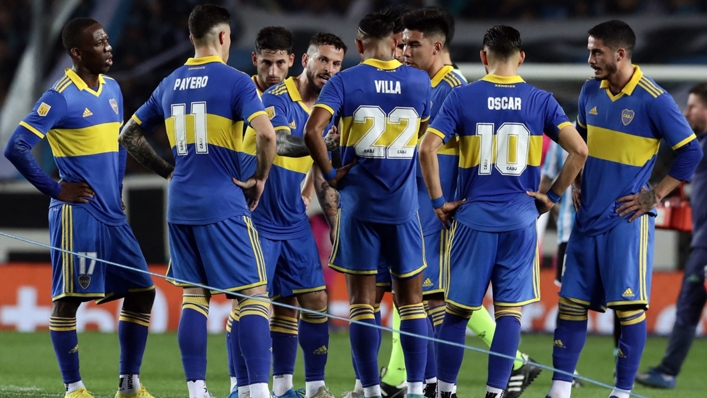 Benedetto (fourth left) was involved in an altercation with team-mate Zambrano