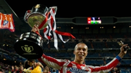 Joao Miranda scored the winning goal in the final for Atletico Madrid in their Copa del Rey triumph