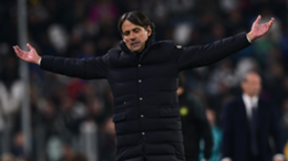 Inter head coach Simone Inzaghi reacts during the Serie A match against Juventus