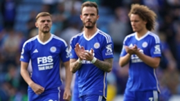 James Maddison looks dejected following Leicester’s relegation from the Premier League (Joe Giddens/PA)