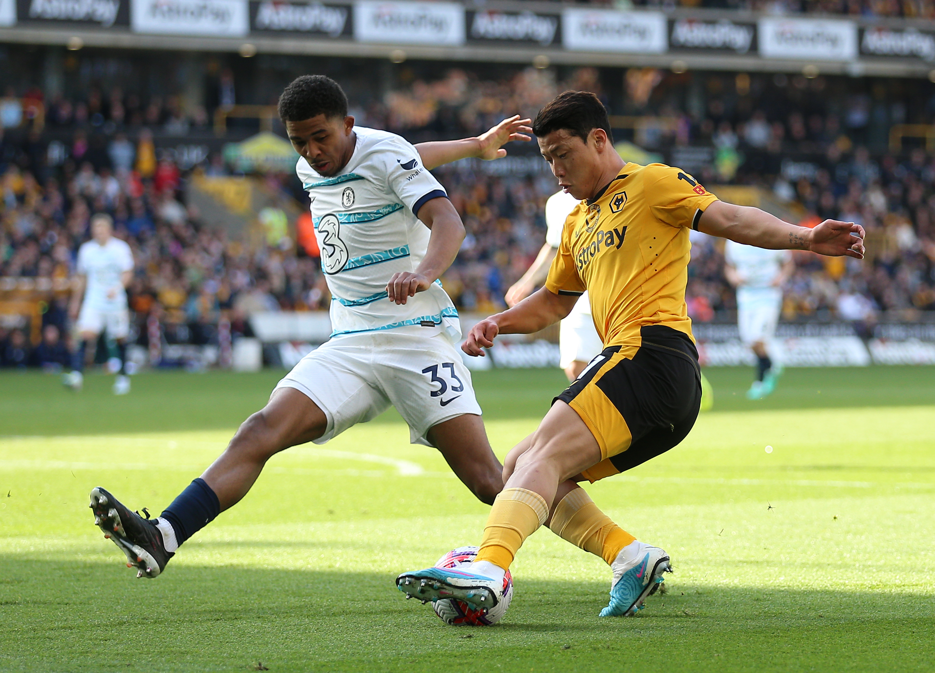The chanting took place during Wolves' Premier League win over Chelsea in April