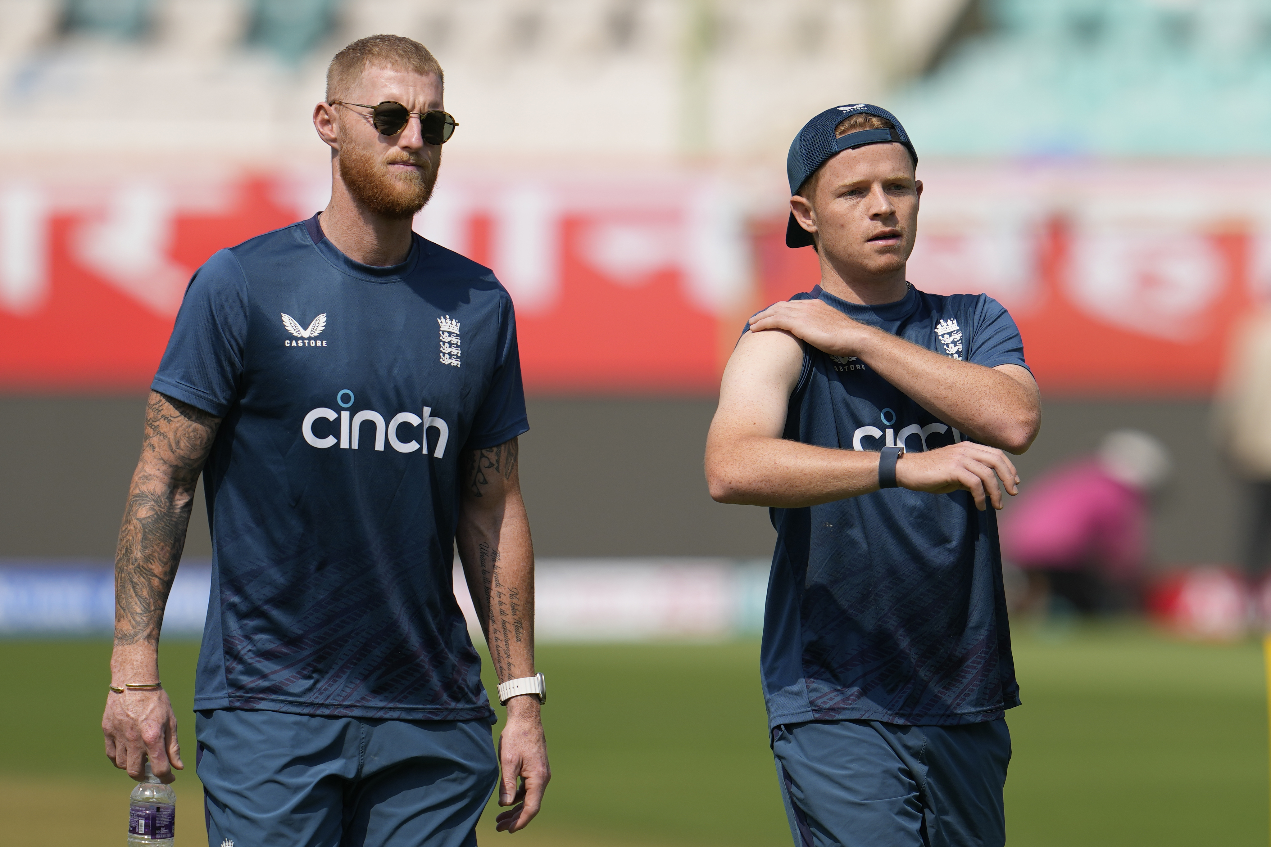 England captain Ben Stokes and vice-captain Ollie Pope