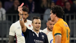 Darcy Swain was sent off against England
