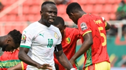 Sadio Mane reacts during Senegal's game with Guinea