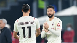 Veteran Milan forwards Zlatan Ibrahimovic and Olivier Giroud
