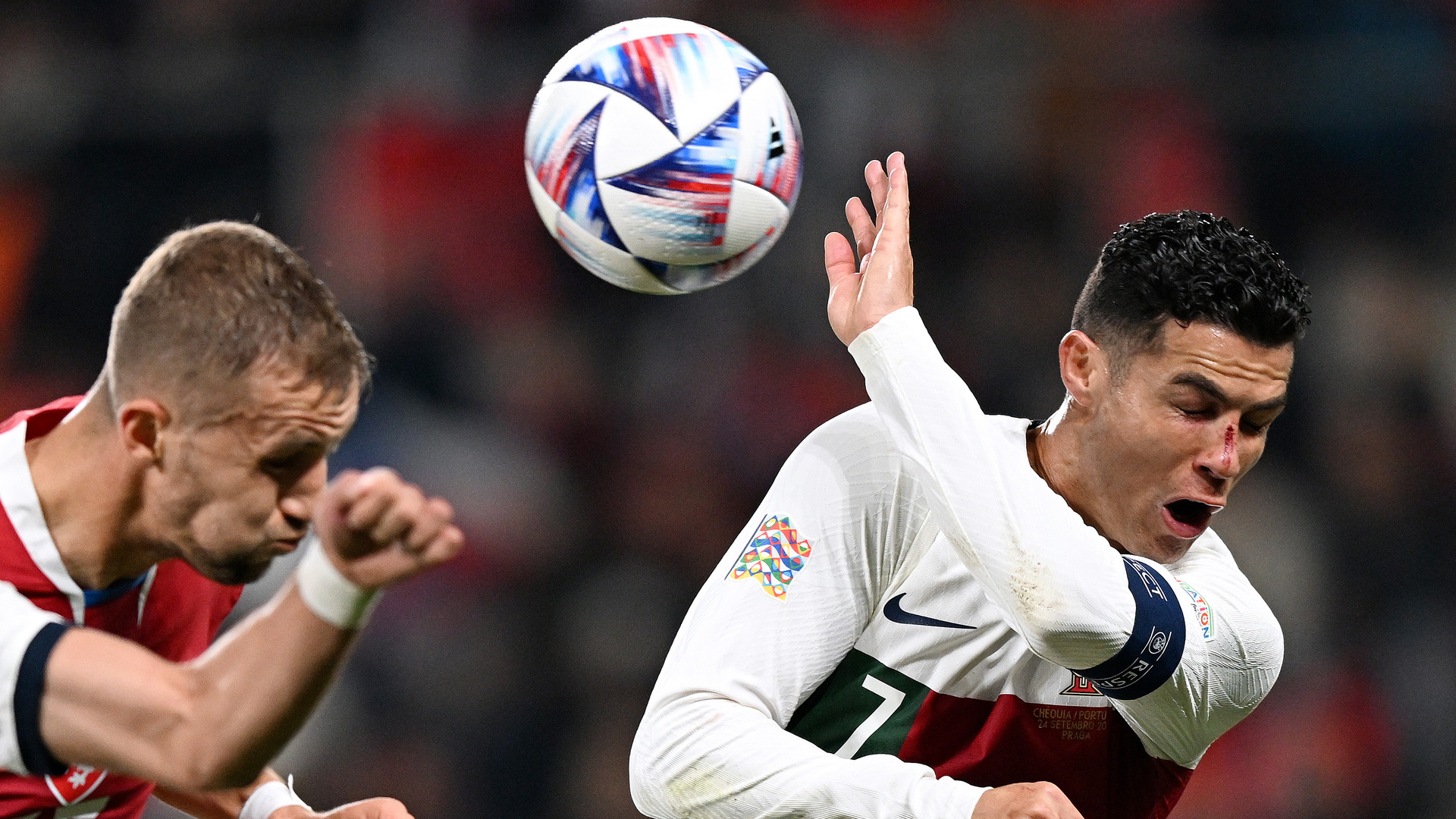 Cristiano Ronaldo gave away a penalty for handball when playing for Portugal against the Czech Republic last year