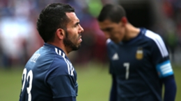 Carlos Tevez and Angel Di Maria were team-mates for Argentina