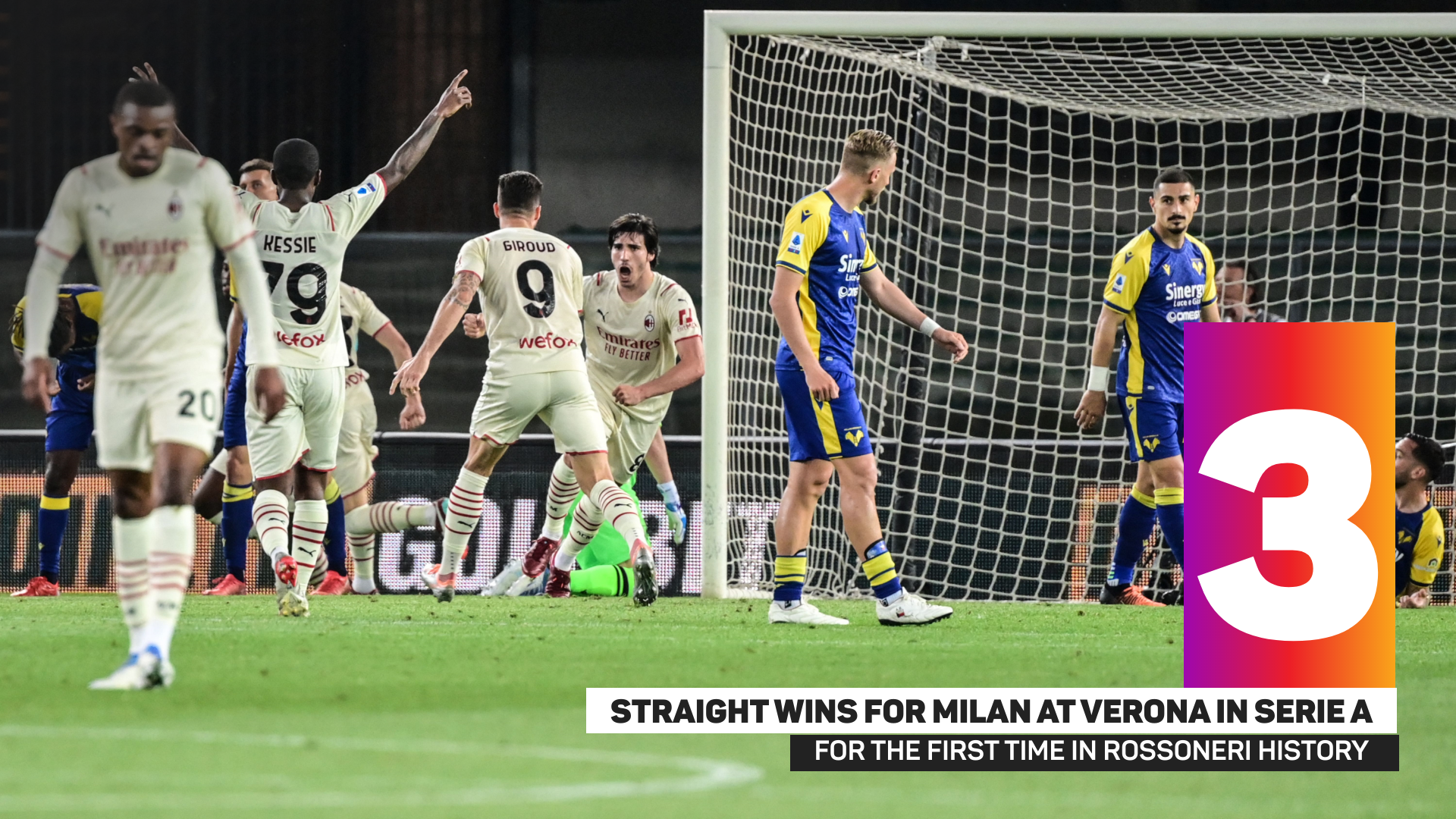 Milan's Serie A away record at Hellas Verona