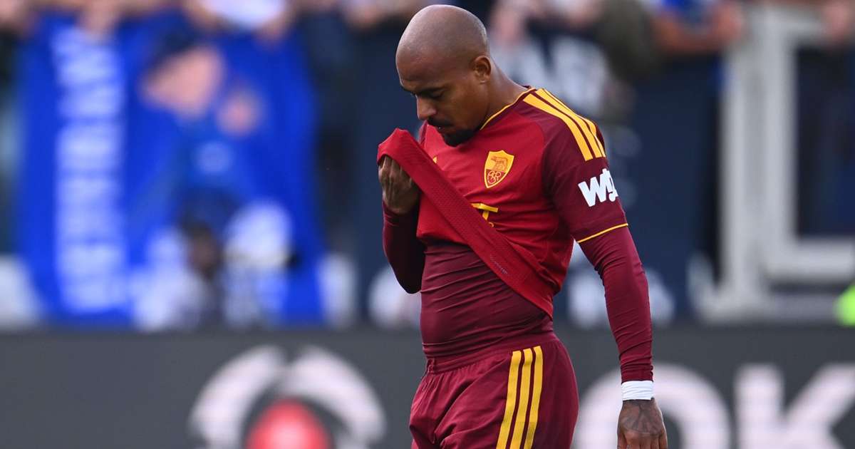 Donyell Malen during Roma’s match against Como