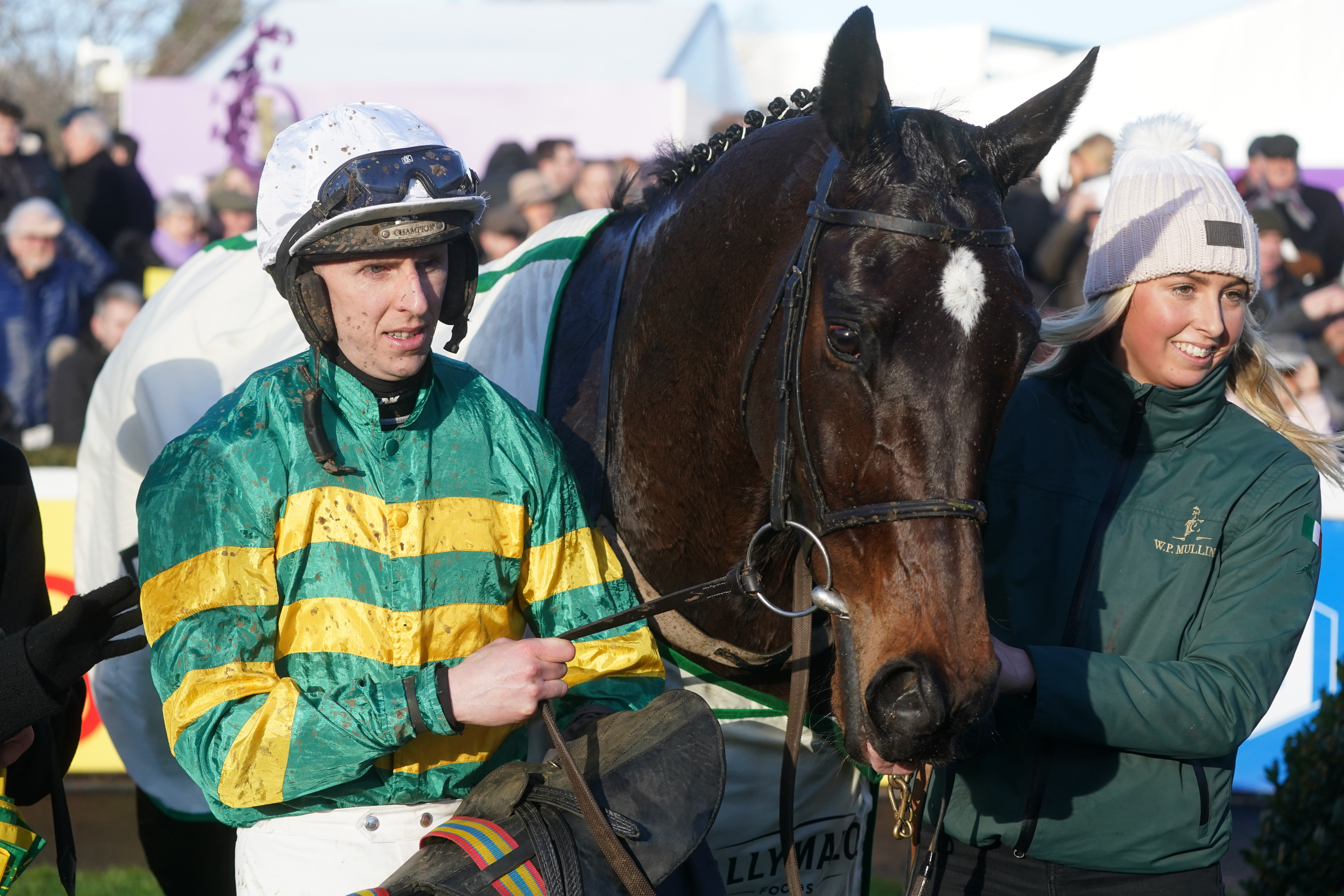 Fact To File and jockey Mark Walsh after winning at Leopardstown
