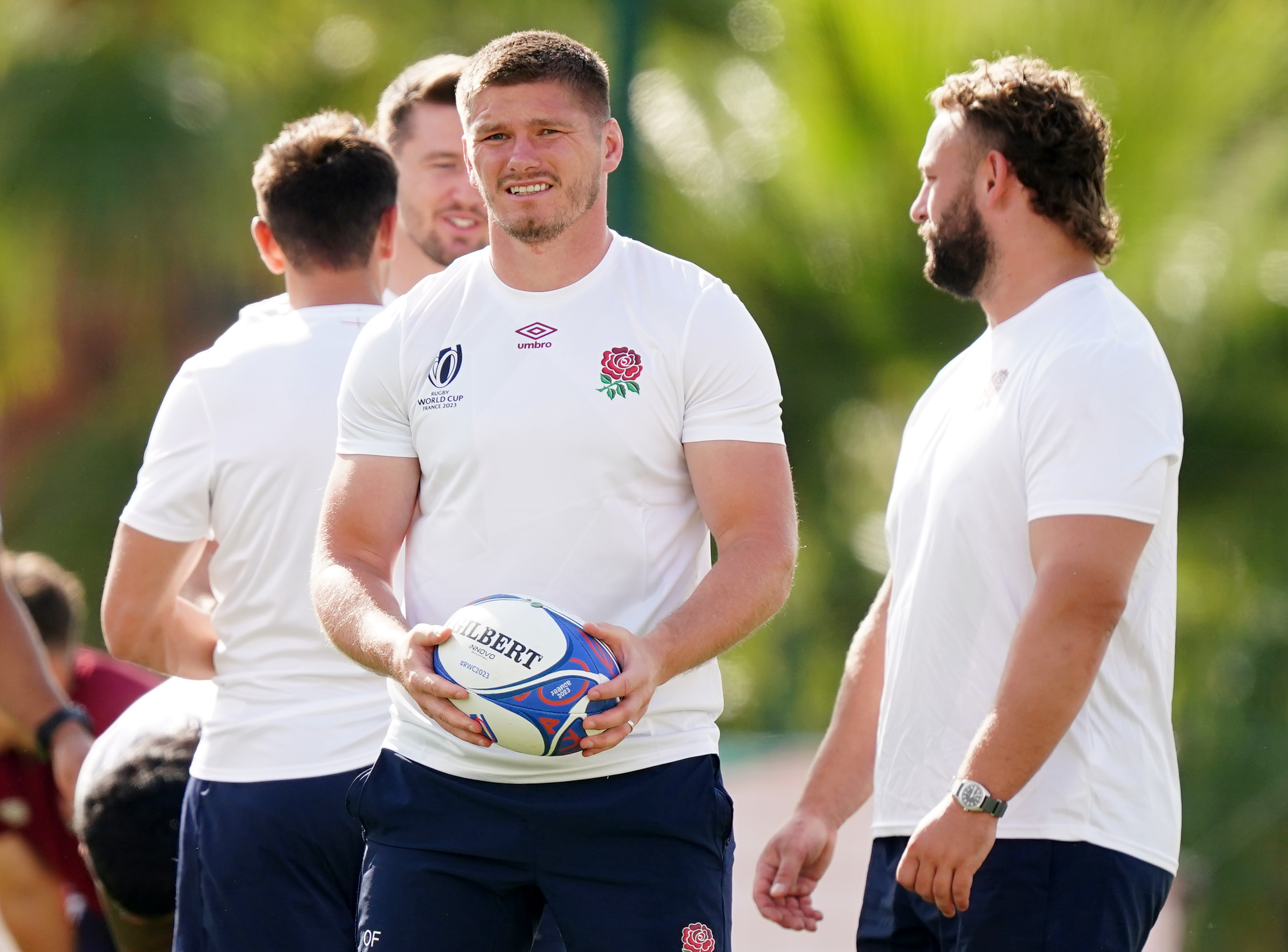 England’s Owen Farrell during training