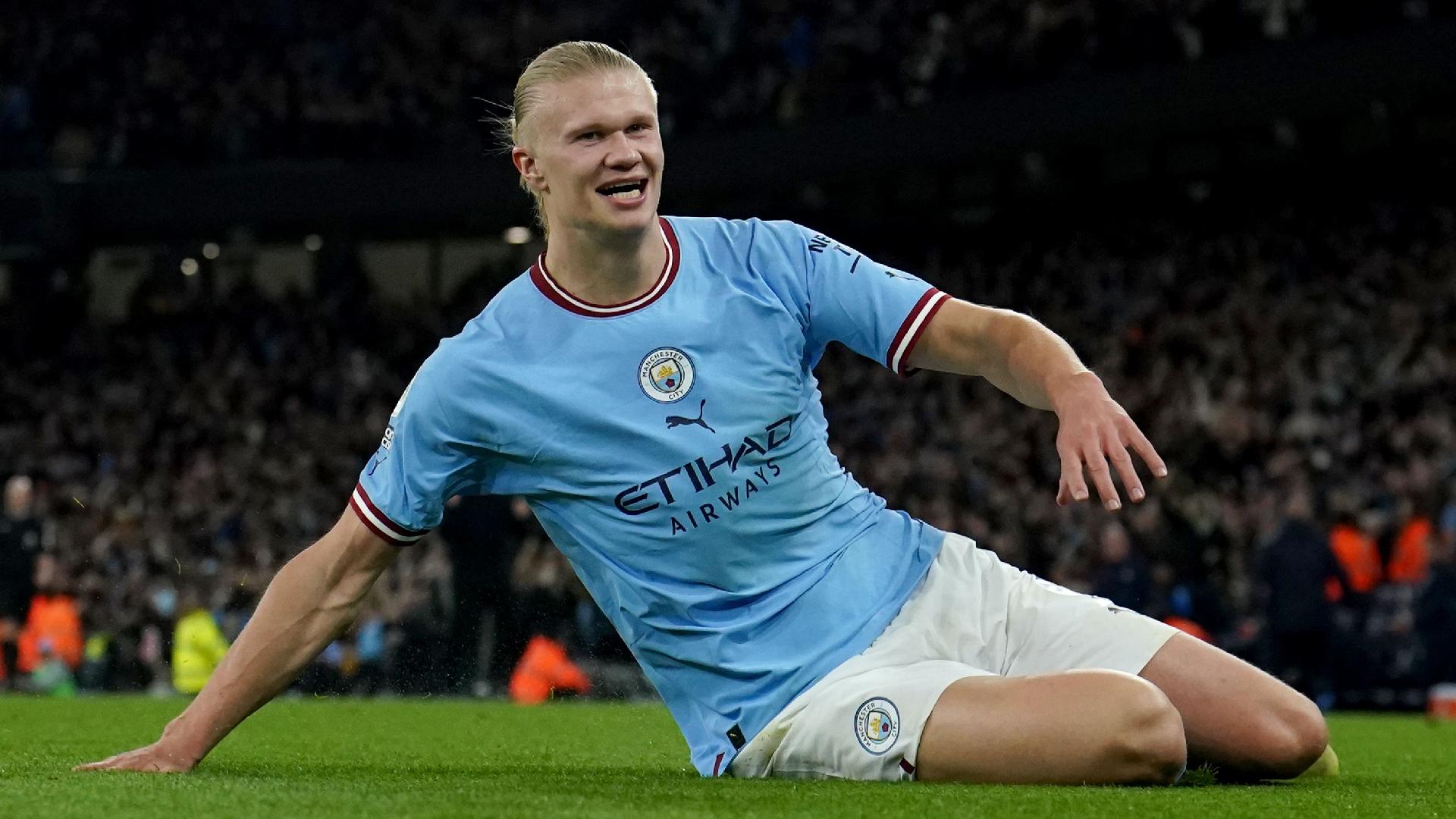 Erling Haaland believes Manchester City are well placed for the run-in (Martin Rickett/PA)
