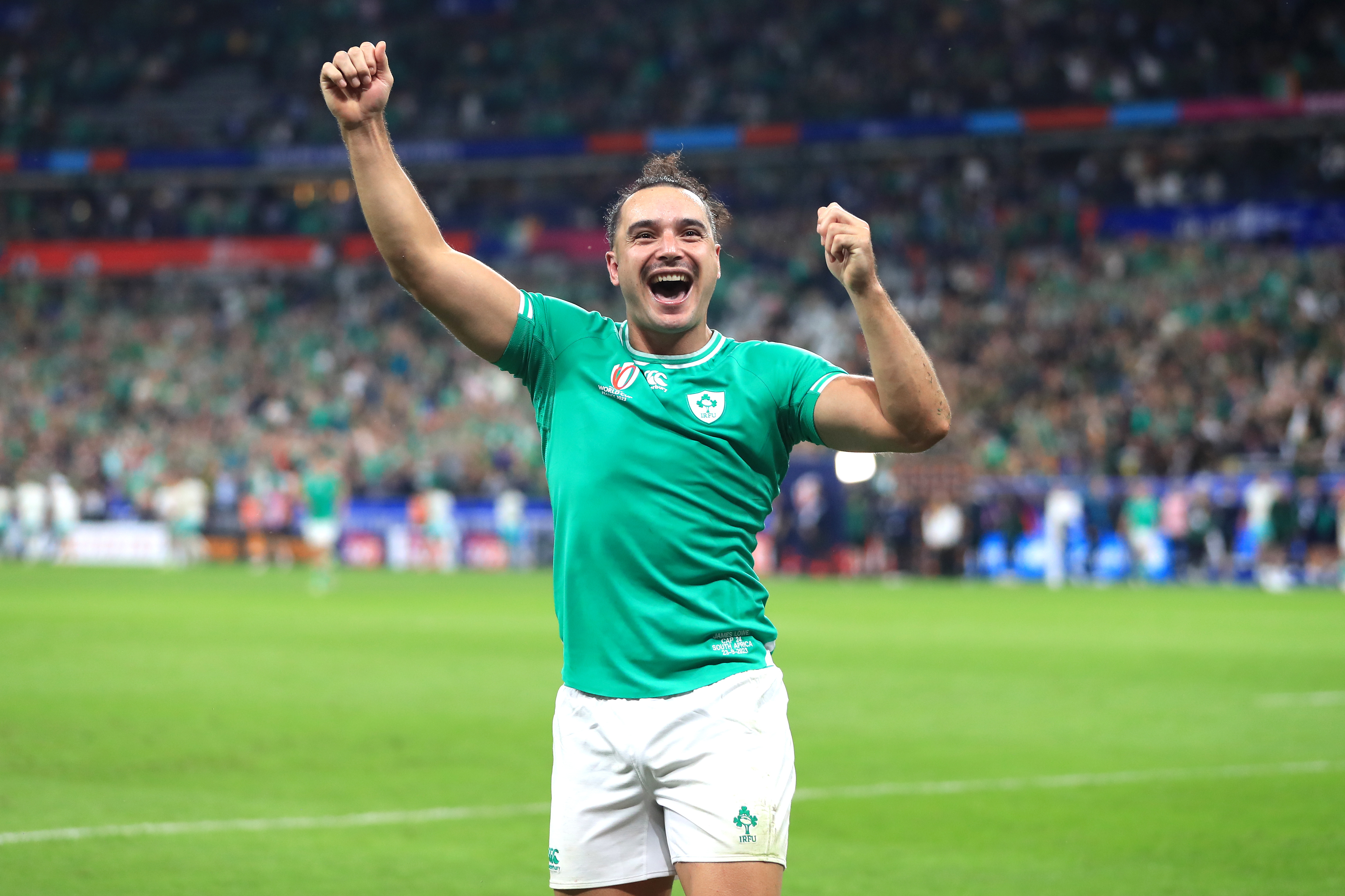 James Lowe claimed Ireland's first try against Scotland before sustaining an eye injury