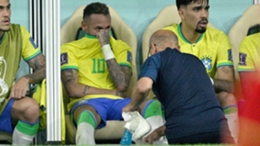 Neymar received medical attention after being substituted