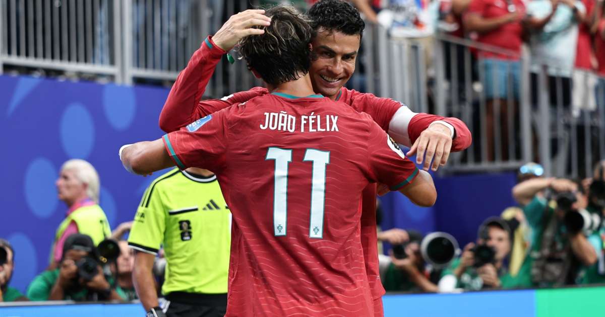 Joao Felix and Cristiano Ronaldo together