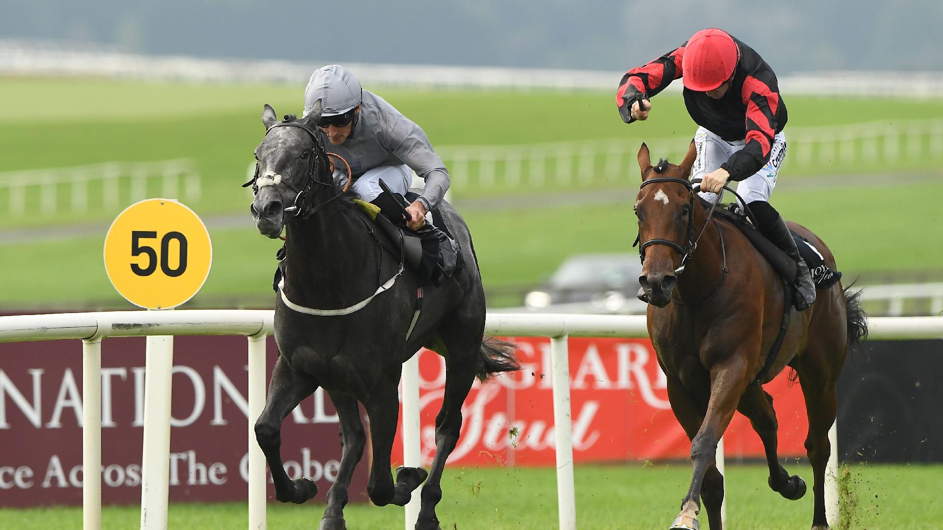 Fallen Angel ridden by Daniel Tudhope (left) wins the Moyglare Stud Stakes at Curragh Racecourse, County Kildare. Picture date: Sunday September 10, 2023.