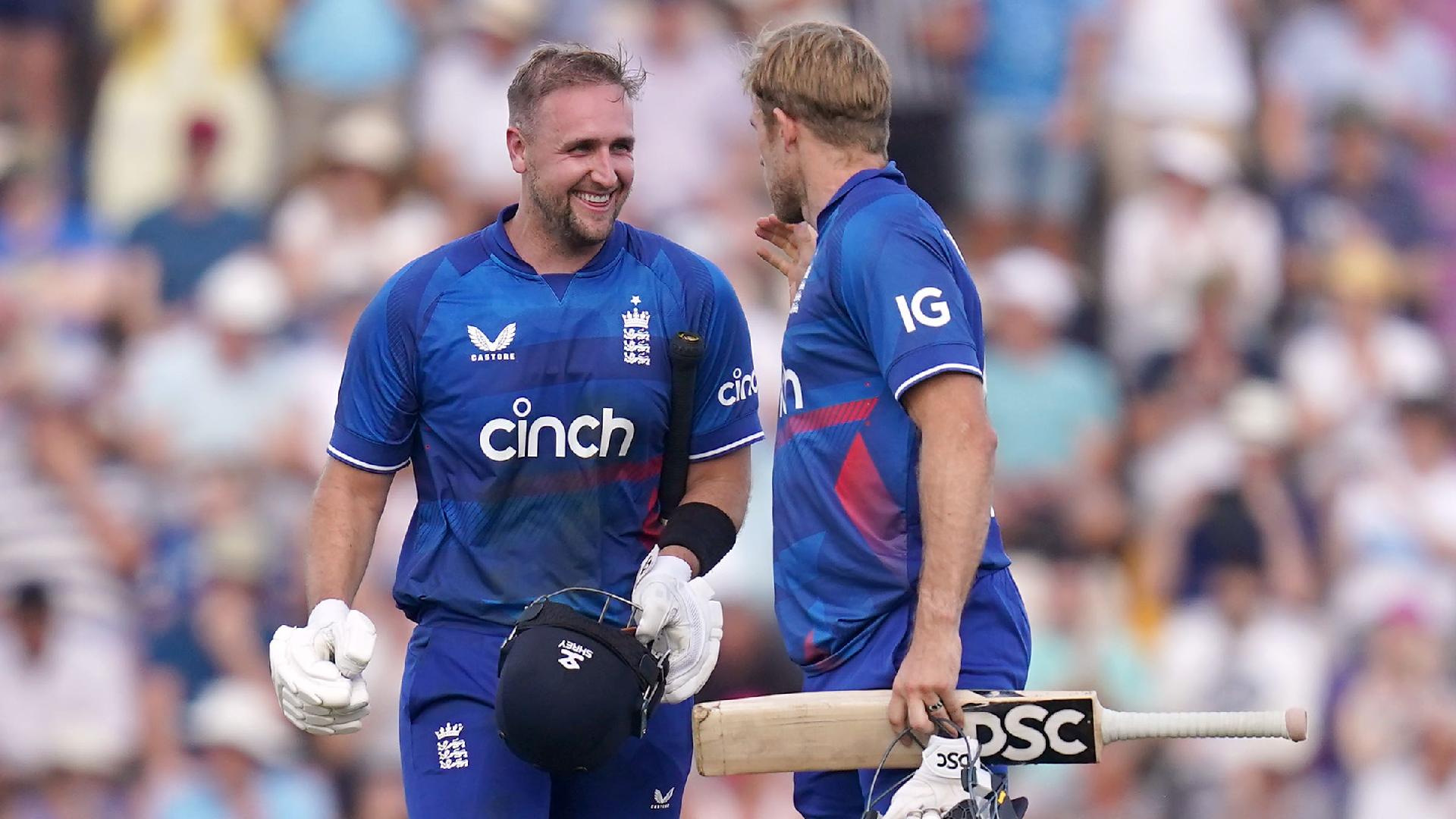 Liam Livingstone (left) and David Willey both starred for England (John Walton/PA)