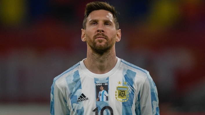 Argentina's Lionel Messi before the World Cup qualifier against Chile
