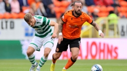 Dundee United’s Steven Fletcher (right) could return from injury against Kilmarnock on Wednesday (Steve Welsh/PA Images)