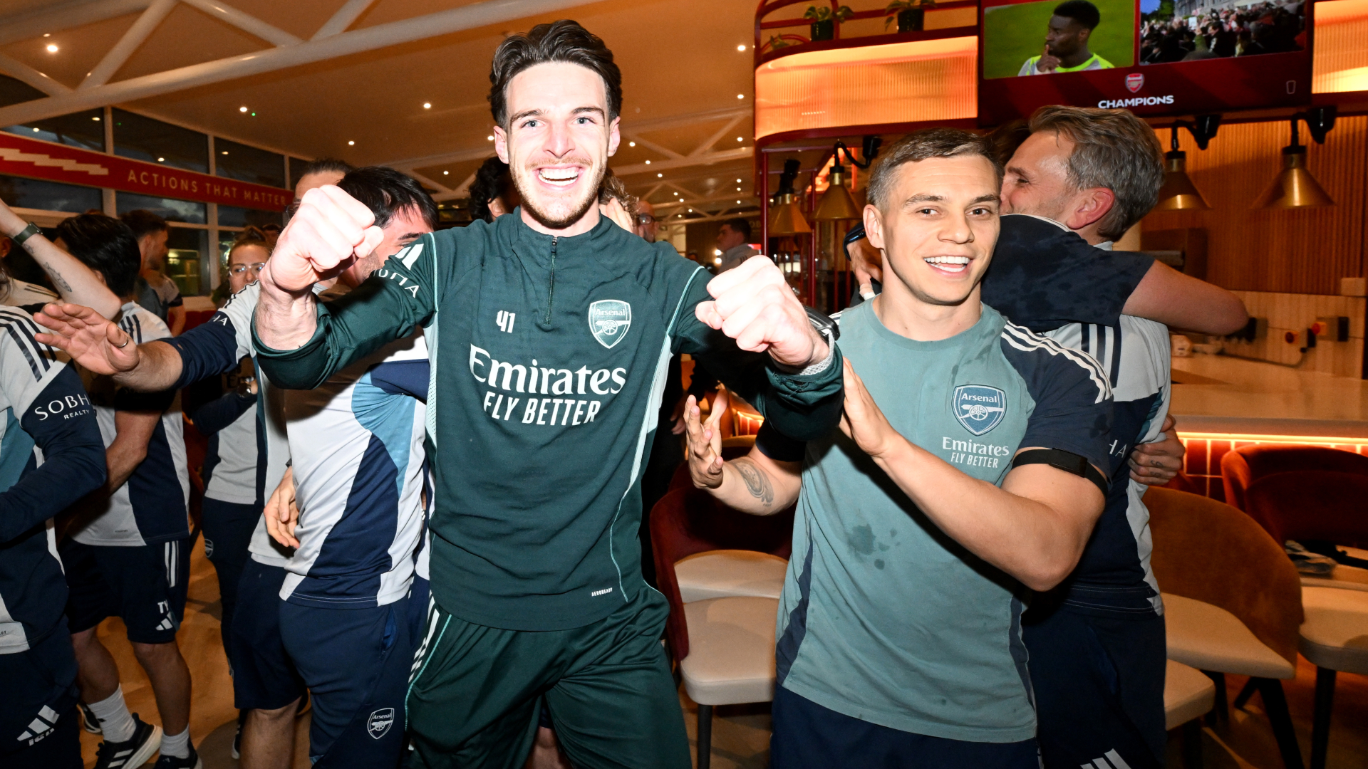 ‘It’s done!’ – Rice and Starmer lead reaction as Arsenal end 22-year wait for Premier League glory
