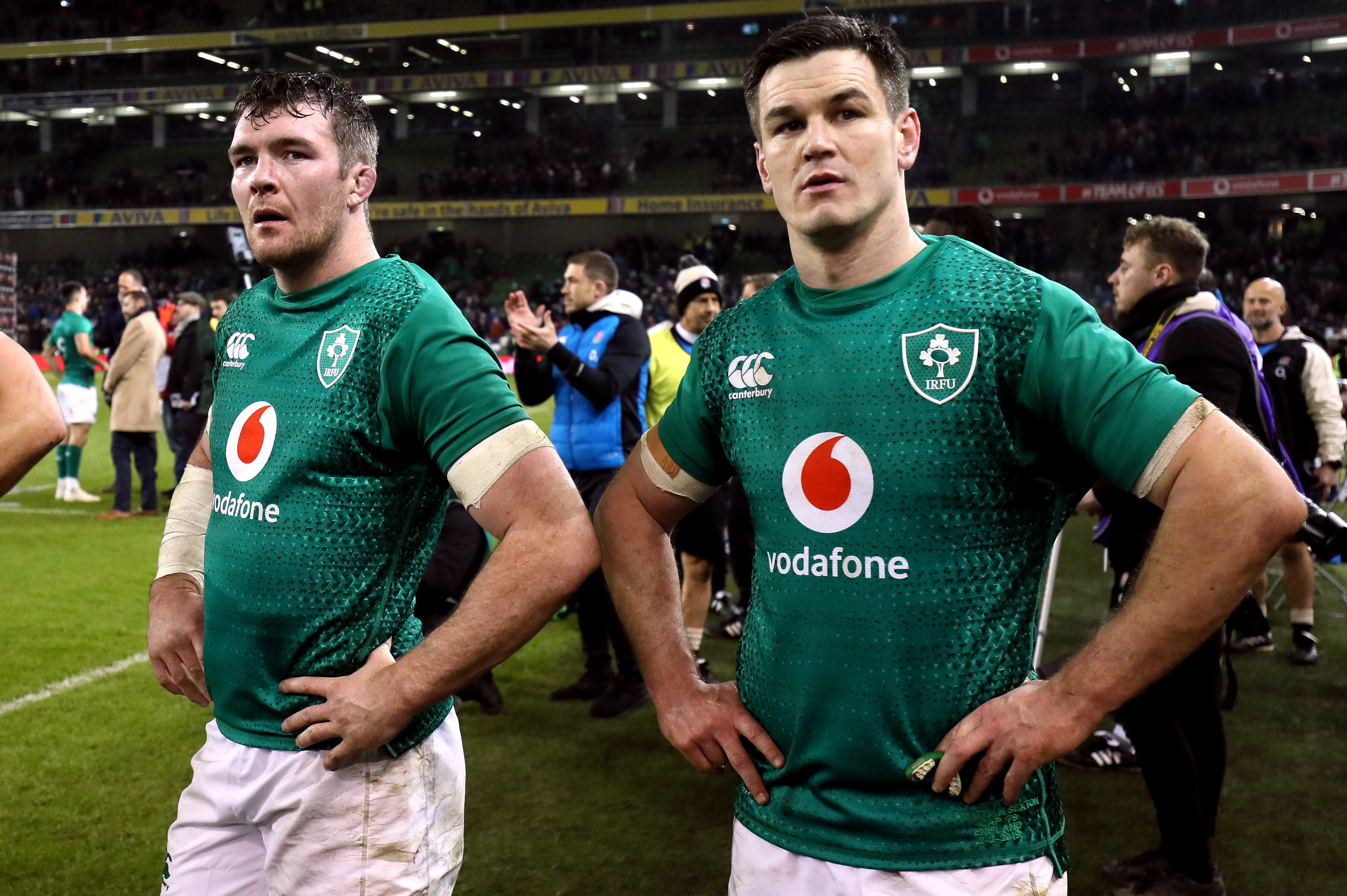 Peter O’Mahony, left, and Johnny Sexton, right, were long-term international team-mates